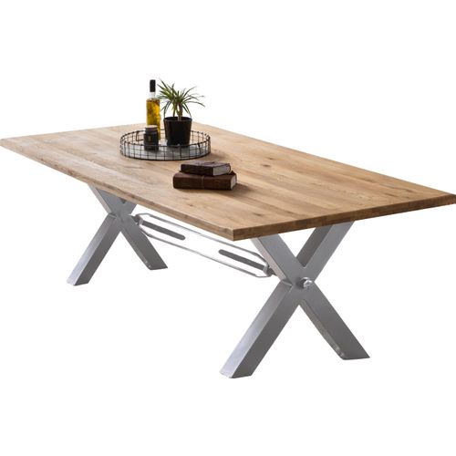 Tisch 240x100cm Wildeiche Metall Holztisch Esstisch Speisetisch Küchentisch
