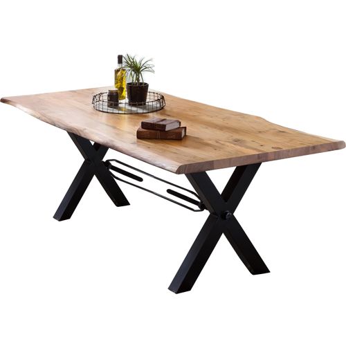 Tisch 240x100 Akazie Metall Holztisch Esstisch Speisetisch Küchentisch Esszimmer