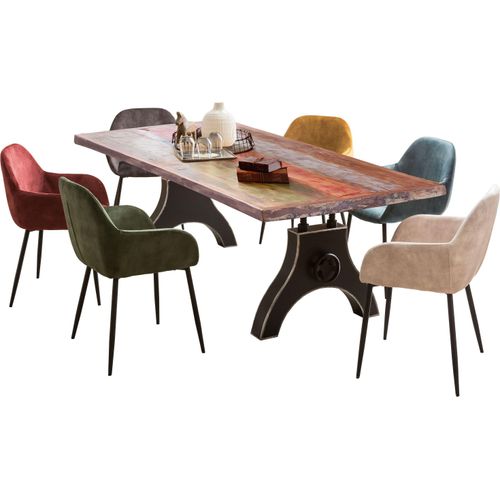 Tisch 200x100 Altholz bunt Metall Holztisch Küchentisch Esstisch Speisetisch
