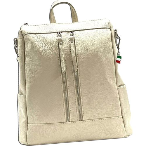 Florence Reißverschluss Cityrucksack beige Leder ORF100I