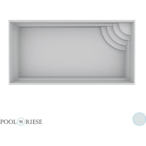 Poolriese GFK-Pool Asti 6,00 m x 3,00 m x 1,50 m grau