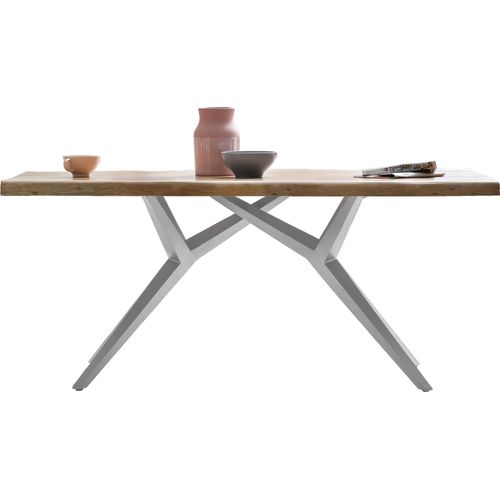 Tisch 240x100 Akazie Metall Holztisch Esstisch Speisetisch Küchentisch Esszimmer