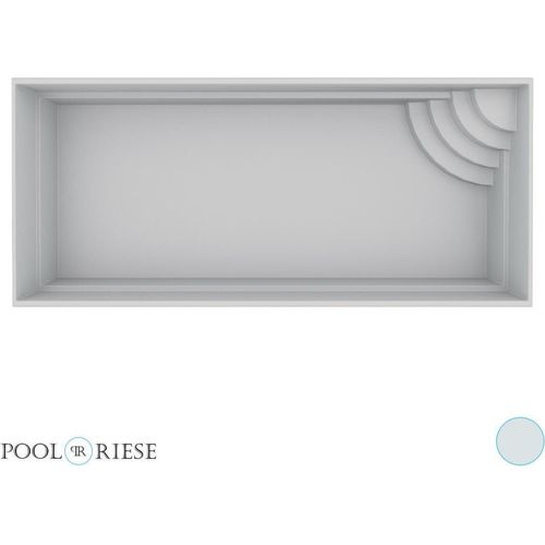 Poolriese GFK-Pool Asti 7,00 m x 3,50 m x 1,50 m grau