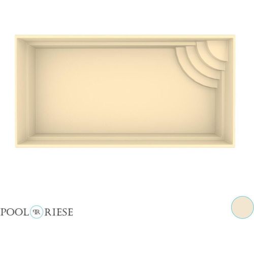 Poolriese GFK-Pool Asti 6,00 m x 3,00 m x 1,50 m sand