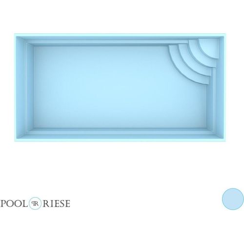 Poolriese GFK-Pool Asti 6,00 m x 3,00 m x 1,50 m hellblau