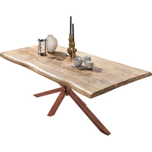 Tisch 240x100 Mango Metall Holztisch Esstisch Speisetisch Küchentisch Esszimmer