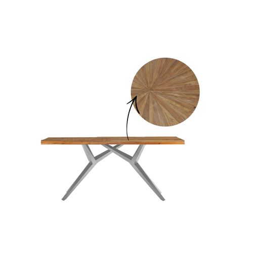 Tisch 200x100 Teak Holztisch Esstisch Küchentisch Wohnzimmertisch Speisetisch