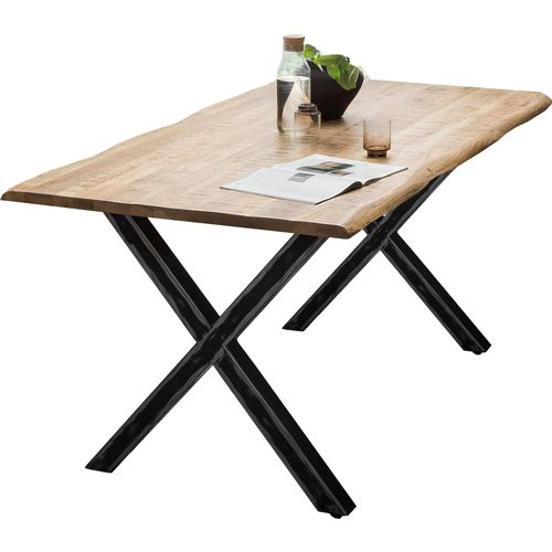Tisch 160x85 Mango sägerau Küchentisch Esstisch Speisetisch Wohnzimmer Esszimmer