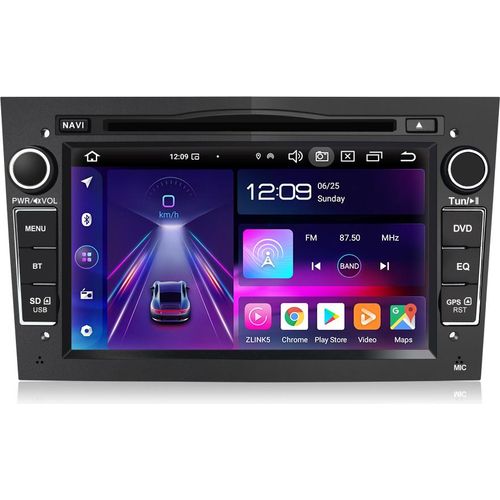 Einbau-Navigationsgeräte, carplay, 2Din, android13, 4+64G, Autoradio, für Mervia Sigum Corsa D Corsa C Astra H Antara 4GSIM, DVD