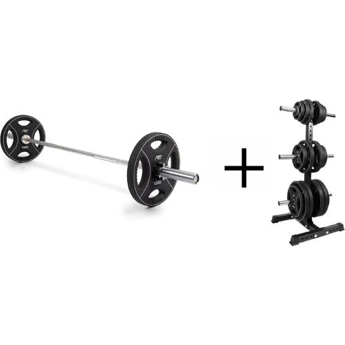 Fitness Training Gewichtsscheiben (2x 5kg - 25kg) + Scheibenständer + Stange
