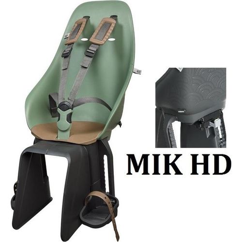 Urban Iki Fahrradkindersitz MIK HD Gepäckträger Klicksystem Icho Green Kurumi Brown
