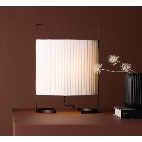 Tischlampe RENNES Nachttischlampe - Lampe aus Leinenschirm und in modernem Design