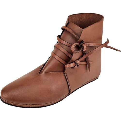 Mittelalter Schuhe Dunkelbraun mit Gummisohle, London 41