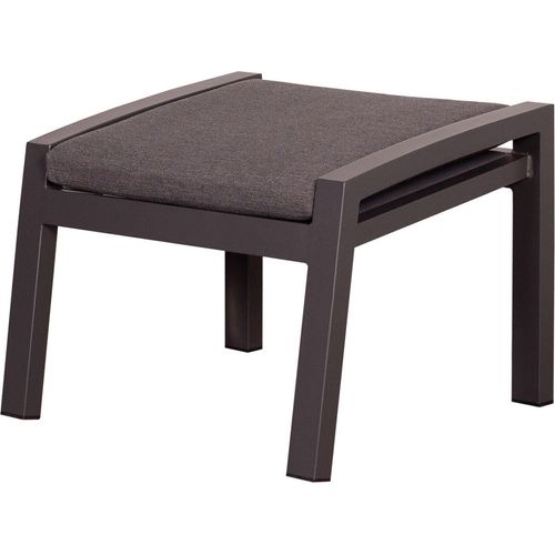 Fußhocker Sevilla - uni anthrazit - Aluminiumgestell