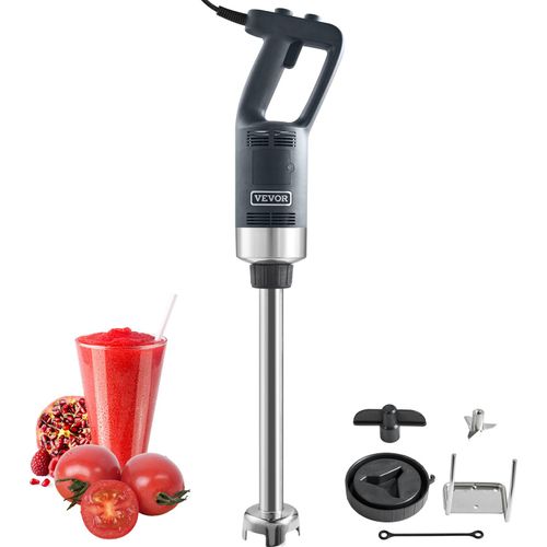 VEVOR Pürriermixer Elektrische Stabmixer 750 W, Hochleistungs-Pürierstab Einstellbare Drehzahlen, Edelstahl Mehrzweck Stabmixer 755 mm Abnehmbarer Rührstab, inkl. Wandhaken & Ersatzklingenkopf