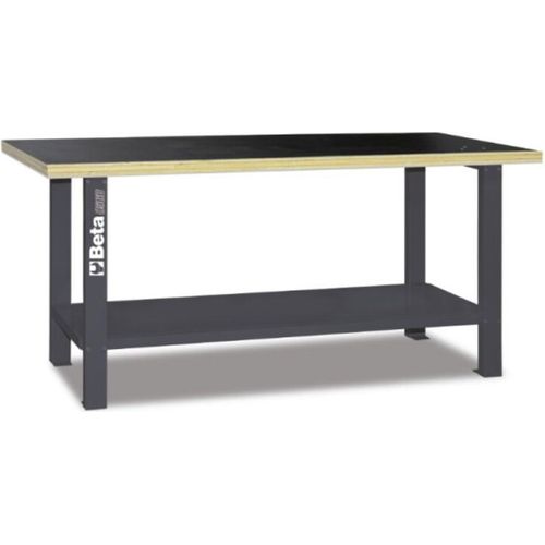 BETA C56B Werkbank mit Holzplatte - Grau