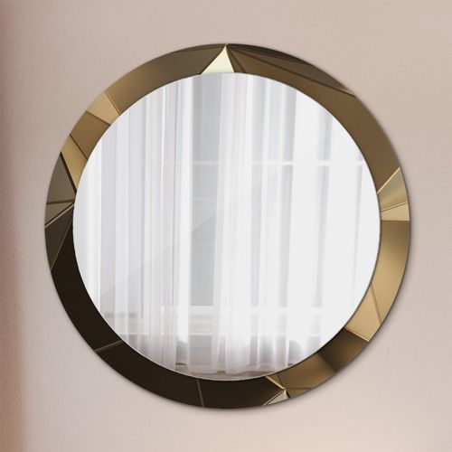 Spiegel - Mirror zum Wandspiegel Schlafzimmer – Schminkspiegel- Modern abstrakt- Ø90cm