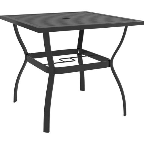 Gartentisch Anthrazit 81,5x81,5x72 cm Stahl