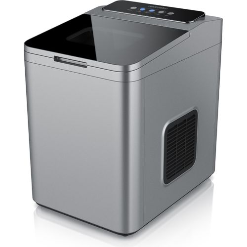 Arendo Eiswürfelmaschine, Eiswürfelbereiter 105W, 1,4 Liter Eiswürfelbehälter, 9 große Eiswürfel, in 8 Minuten, 2 Eiswürfelgrößen, Sichtfenster, inkl. Eiswürfelschaufel