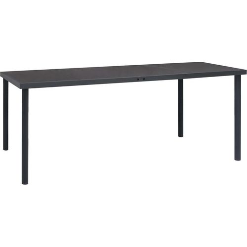 Outdoor-Esstisch Anthrazit 190x90x74 cm Stahl