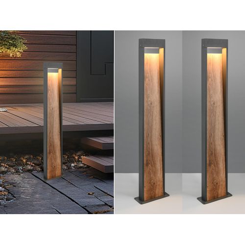 LED Outdoor Wegbeleuchtung, Gartenbeleuchtung mit Strom, Außenleuchten Anthrazit