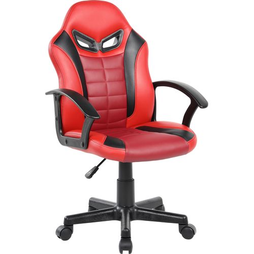Anatomischer Gamer-Stuhl, Jugend-Gamer-Stuhl, ideal für Videospiele oder PC, Gamer-Stuhl für Computerspiele oder Konsolen (roter Samt)