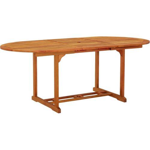 Gartentisch 200x100x75 cm Massivholz Eukalyptus