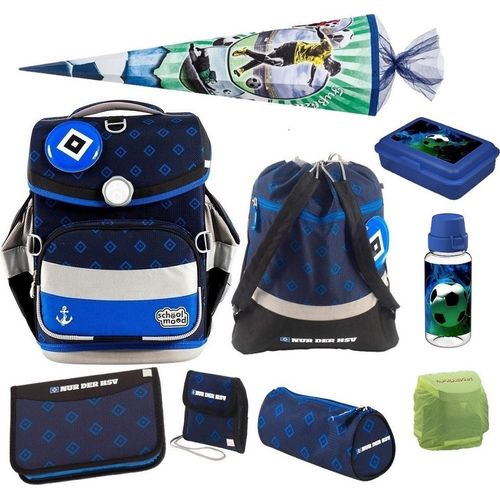 School Mood Fußball Schulranzen für Jungen 1. Klasse Hamburger SV Schultasche im Set 10-teilig mit großer Schultüte 85 cm