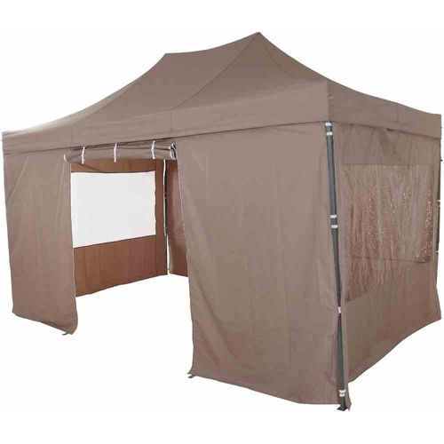Pavillon ></noscript>Allrounder< in grau, taupe - 300x330x450 (BxHxT)