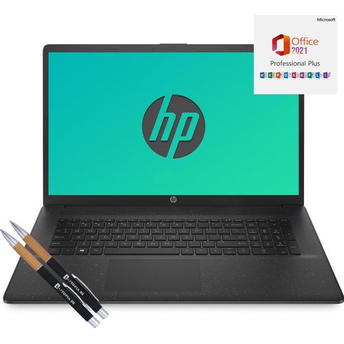 Laptop HP 17-CN - Intel Celeron Quad Core N4120 - 8GB DDR4-RAM – 1000GB SSD - Windows 11 Pro + MS Office 2021 Pro - 44cm (17.3