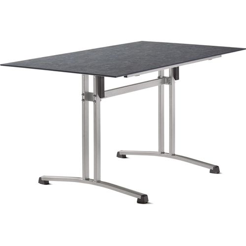 Gartentisch ></noscript>5375-20< in Schiefer anthrazit, Polytec® - 140x73x80cm (BxHxT)