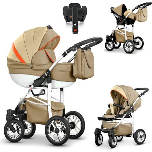 Kinderwagen-Set Craft Eco 5 in 1 inkl. Sportsitz, Autositz, Iso Base und Zubehör - 17 Teile - in 16 Farben