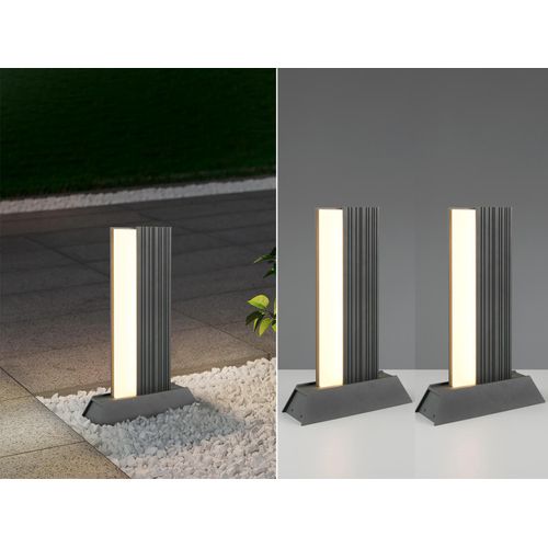 LED Wegeleuchte Gartenbeleuchtung, moderne Wegbeleuchtung mit Strom Anthrazit