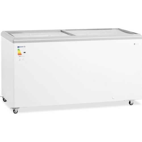 Royal Catering Gefriertruhe - 450 L - Glastüren - abschließbar -