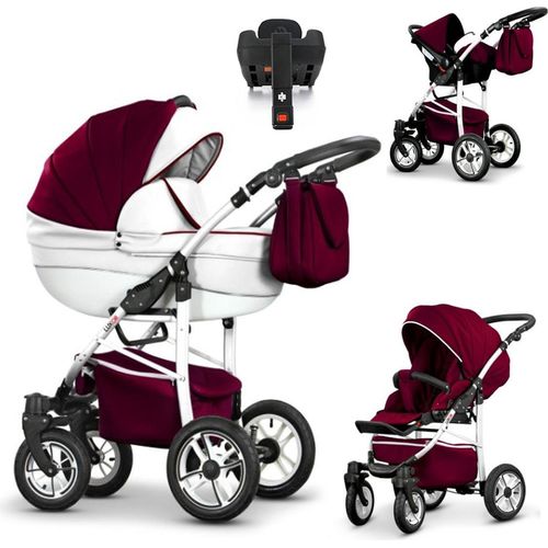 Kinderwagen-Set Craft Eco 5 in 1 inkl. Sportsitz, Autositz, Iso Base und Zubehör - 17 Teile - in 16 Farben