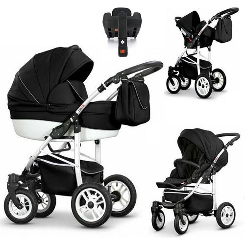 Kinderwagen-Set Craft Eco 5 in 1 inkl. Sportsitz, Autositz, Iso Base und Zubehör - 17 Teile - in 16 Farben