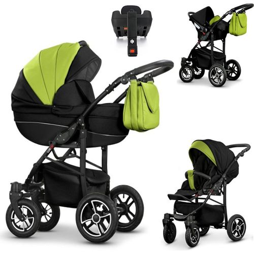 Kinderwagen-Set Craft Eco 5 in 1 inkl. Sportsitz, Autositz, Iso Base und Zubehör - 17 Teile - in 16 Farben