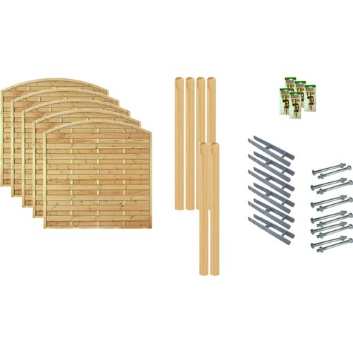 Zaun / Sichtschutzzaun / Maxi-Bogen 3, (Set), 5 Elemente, LxH: 954x180 cm