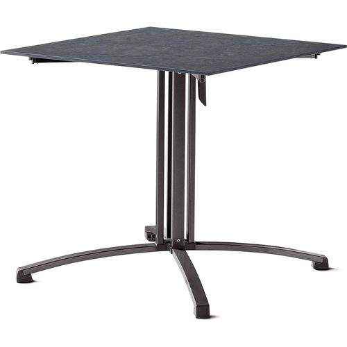 Gartentisch ></noscript>5330-30< in Schiefer anthrazit, Polytec® - 80x73x80cm (BxHxT)