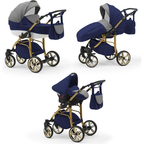 Kinderwagen 4 in 1 Neo Gold inkl. Sportsitz und Autositz - 16 Teile - in 22 Farben