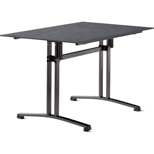 Gartentisch ></noscript>5360-30< in Schiefer anthrazit, Polytec® - 120x73x80cm (BxHxT)