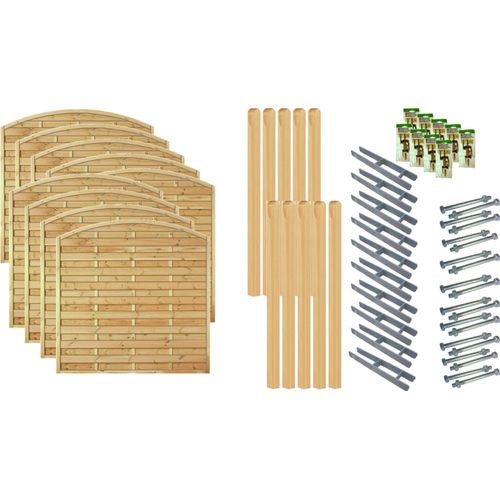 Zaun / Sichtschutzzaun / Maxi-Bogen 7, (Set), 9 Elemente, LxH: 1710x180 cm