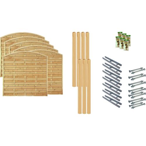Zaun / Sichtschutzzaun / Maxi-Bogen 4, (Set), 6 Elemente, LxH: 1143x180 cm