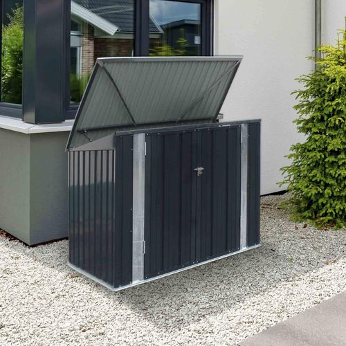 Garten-Mülltonnenbox Maße: ca. 185 x 100 x 117/133cm