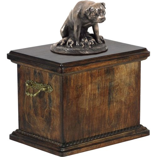 Rottweiler I eine Urne für die Asche des Hundes, eine Urne mit einer Statue, eine elegante Urne im klassischen Stil der Marke Art-Dog