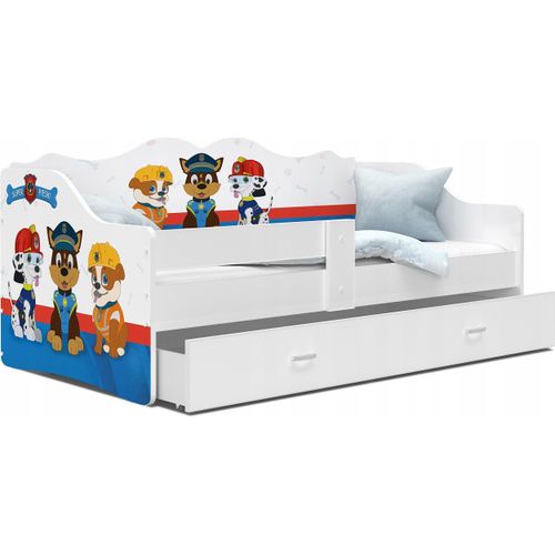 Kinderbett mit Matratze und Schublade NELI Jugendbett spielbett 180x80 stickern nr.7