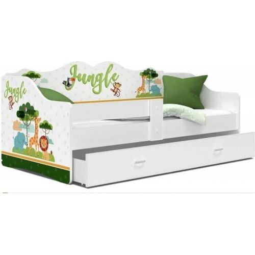Kinderbett mit Matratze und Schublade NELI Jugendbett spielbett 180x80 stickern nr.5