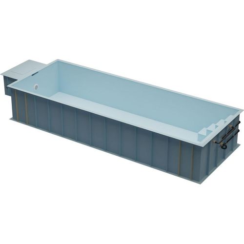 PP-Pool Premiumpaket mit Überdachung 8 m x 3 m x 1,366 m blau