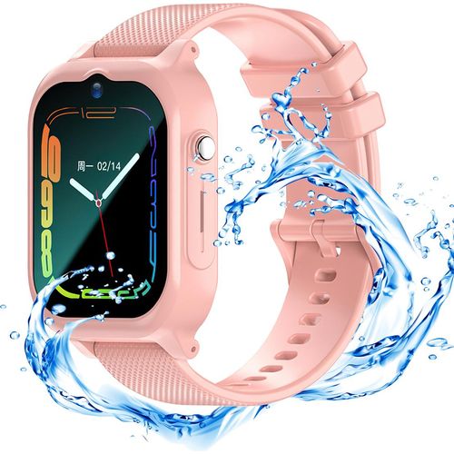 1,83 Zoll Kinderuhr,HD-Videoanrufe,GPS-Ortung,SOS,700mAh,240*280 Smartwatch, Rosa