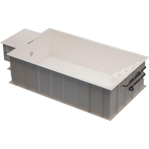 PP-Pool Premiumpaket mit Überdachung 5 m x 3 m x 1,366 m weiß